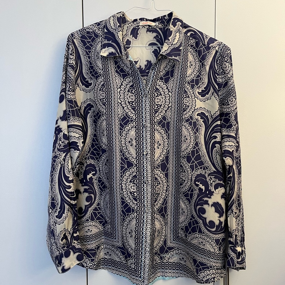 Johnny Was beautiful silk blouse